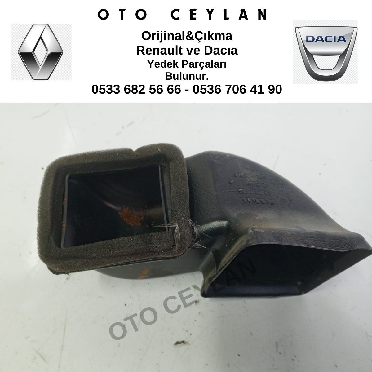 687810006R Megane 3 Sol Yan Havalandırma Borusu Orijinal Çıkma
