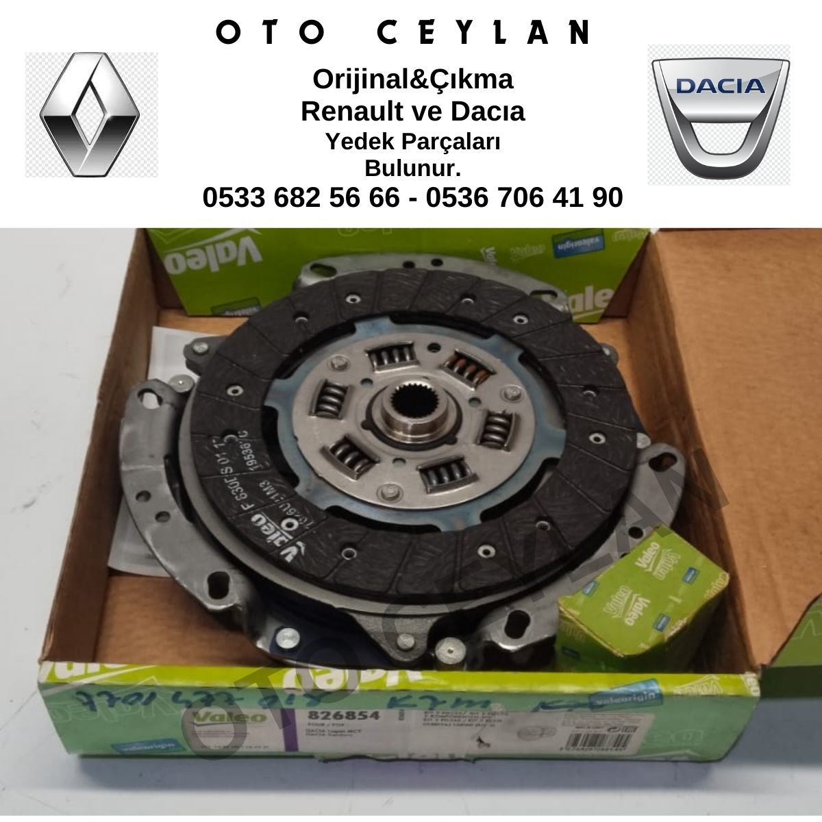 7701477218 826854 Logan MCV 1.4 K7J Debriyaj Seti Sıfır Valeo Marka