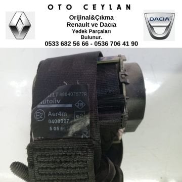 888407577R Megane 3 Sağ Arka Emniyet Kemeri Orijinal Çıkma