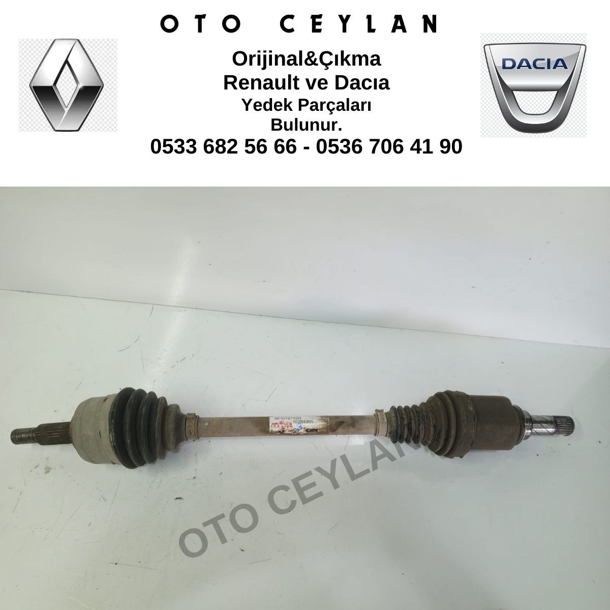 391012745R Megane 3 Sol Aks Orijinal Çıkma