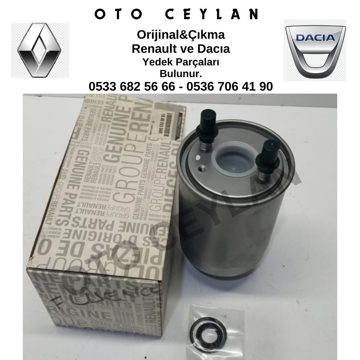 164009384R Megane 3 Scenic 3 Fluence 1.5Dcı Yakıt Filtresi Mazot Sıfır Orijinal