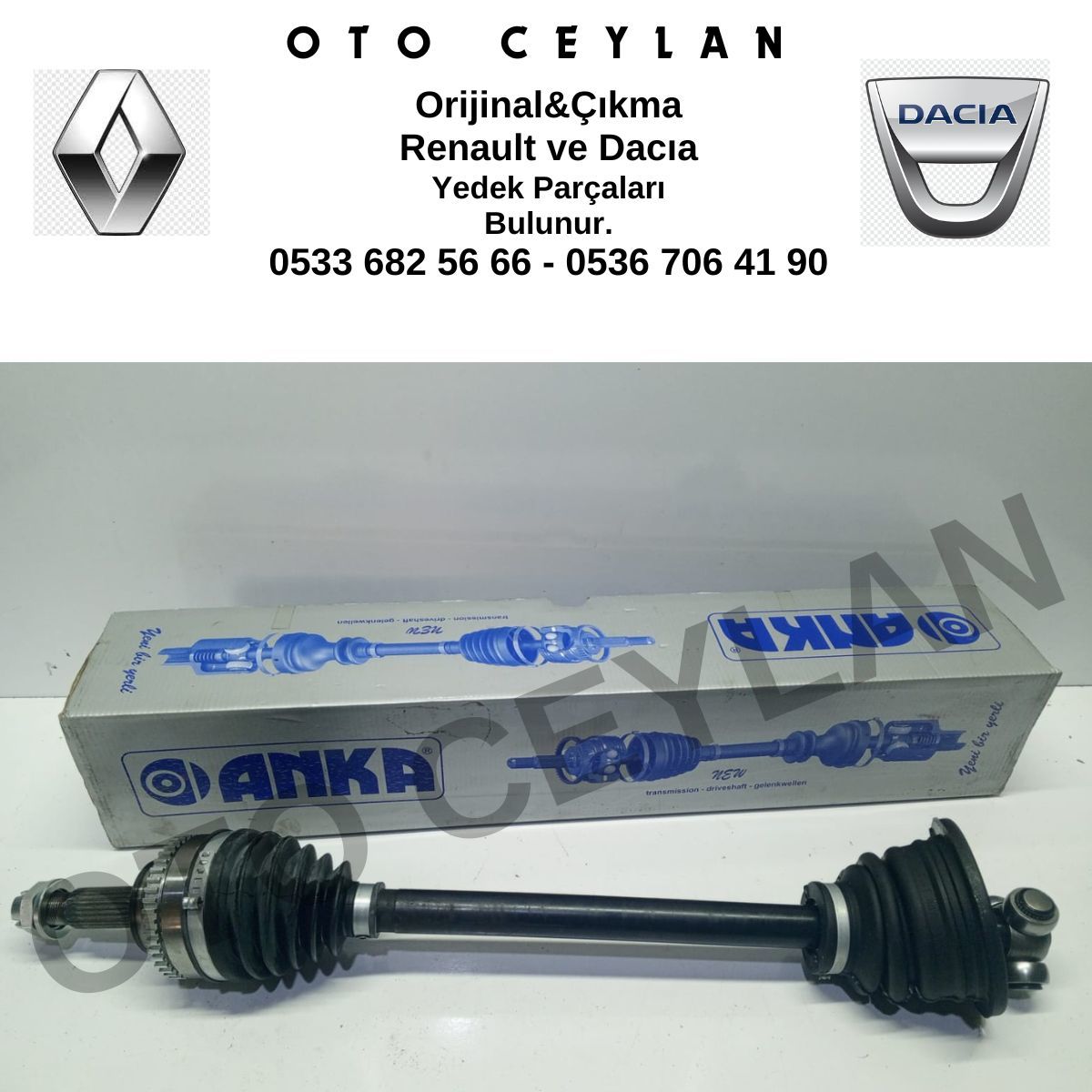 ANK 10103005 Kango Clio Aks Komple Sol Kalın Freze Absli 1.5 Dci Sıfır Yerli Üretim