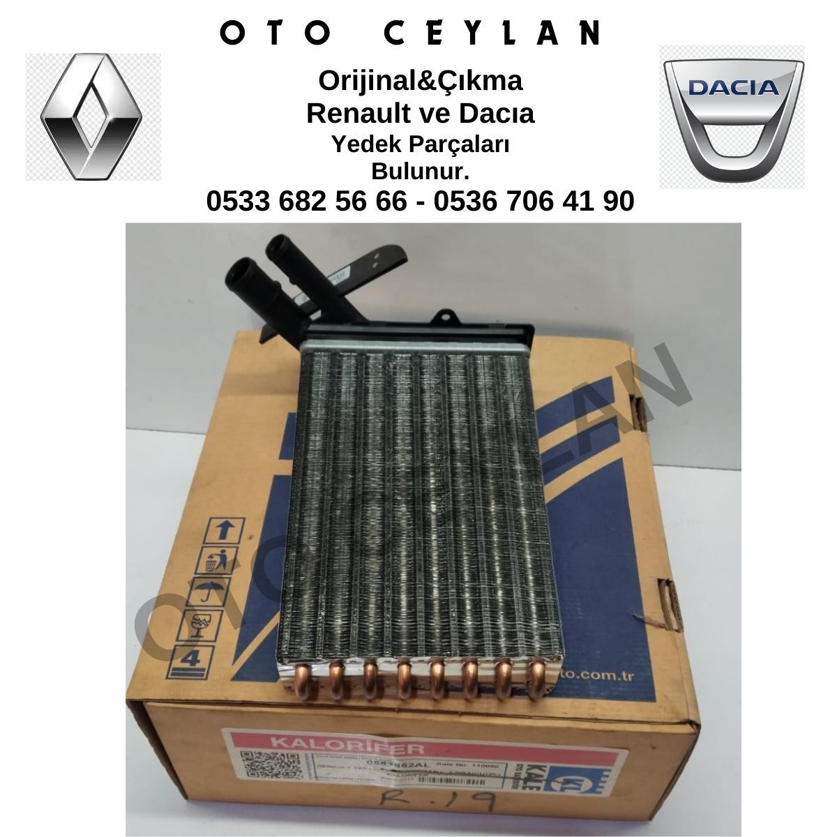 7701204680 R19 Clio Kango 2 Kalorifer Radyatörü Sıfır Kale Marka