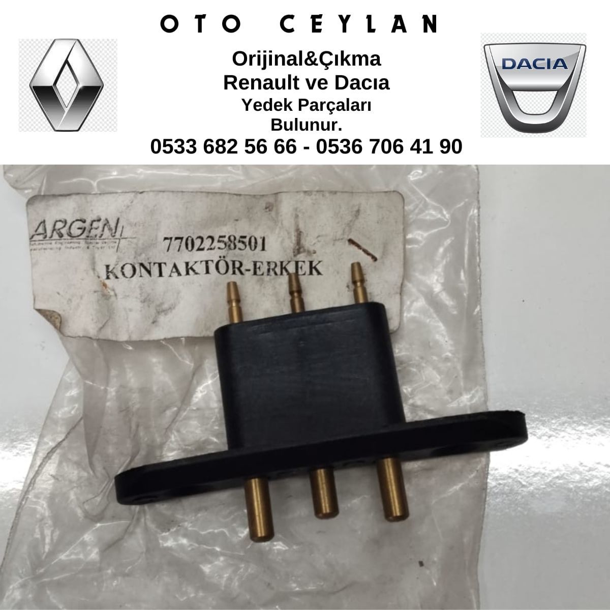 7702258501 Renault Elektrikli Kapı Kontaktörü Sıfır Orijinal