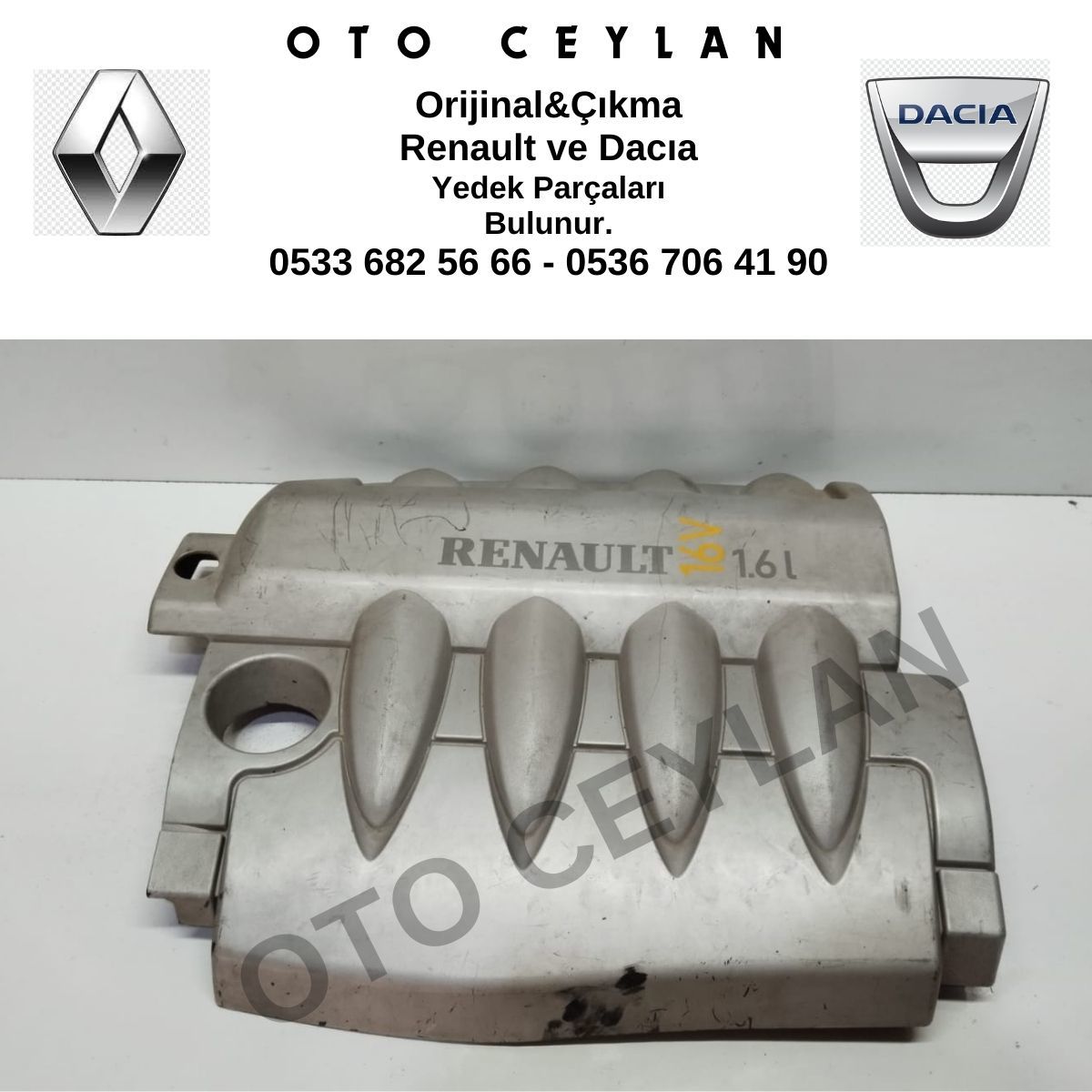 8200287536 Megane 2 1.6 16V Motor Üst Koruma Kapağı Orijinal Çıkma