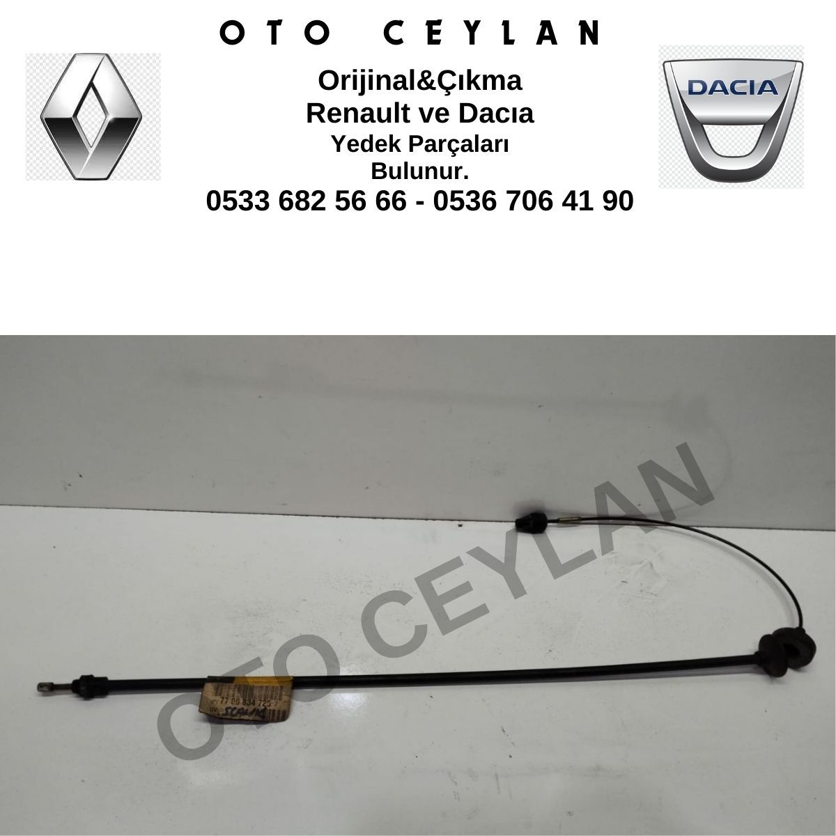 7700834725 R19 Debriyaj Teli Halatı Sıfır Orijinal Mais