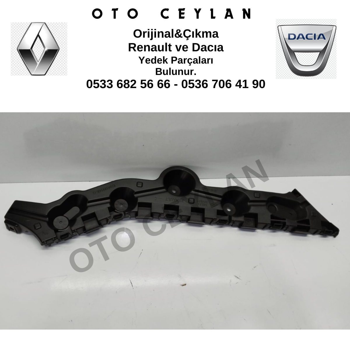 850458954R Logan Mcv Arka Tampon Braketi Sıfır Orijinal