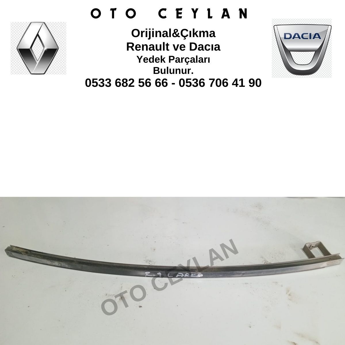 Renault 9 Sol Arka Kapı Cam Direği Orijinal Çıkma