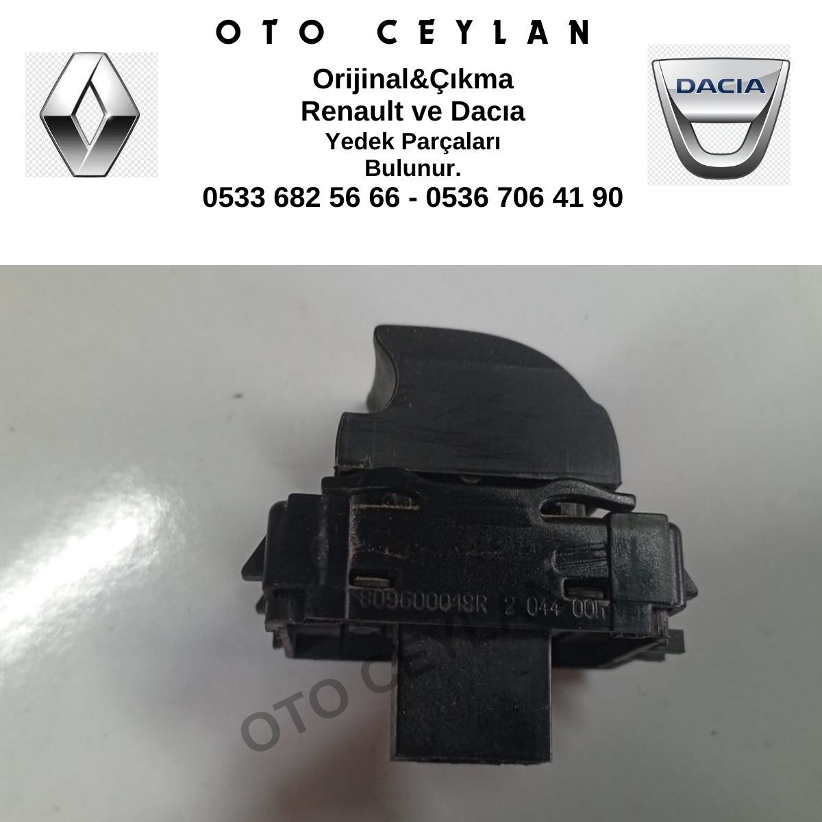 809600018R Fluence Sağ Ön Cam Kumanda Paneli Orijinal Çıkma