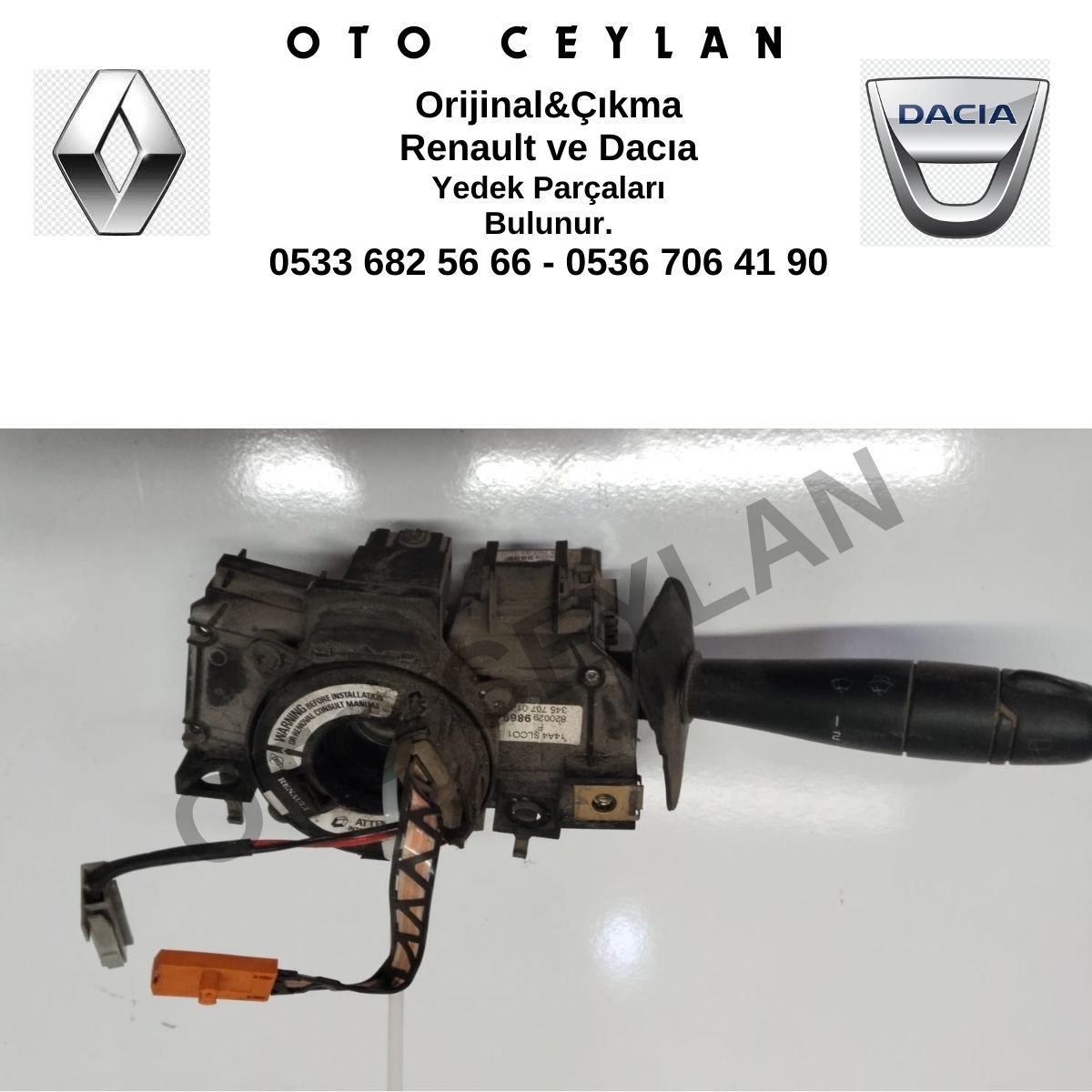 8200853898 8200299869 Hava Yastığı Direksiyon Simidi Halkası Orijinal Çıkma