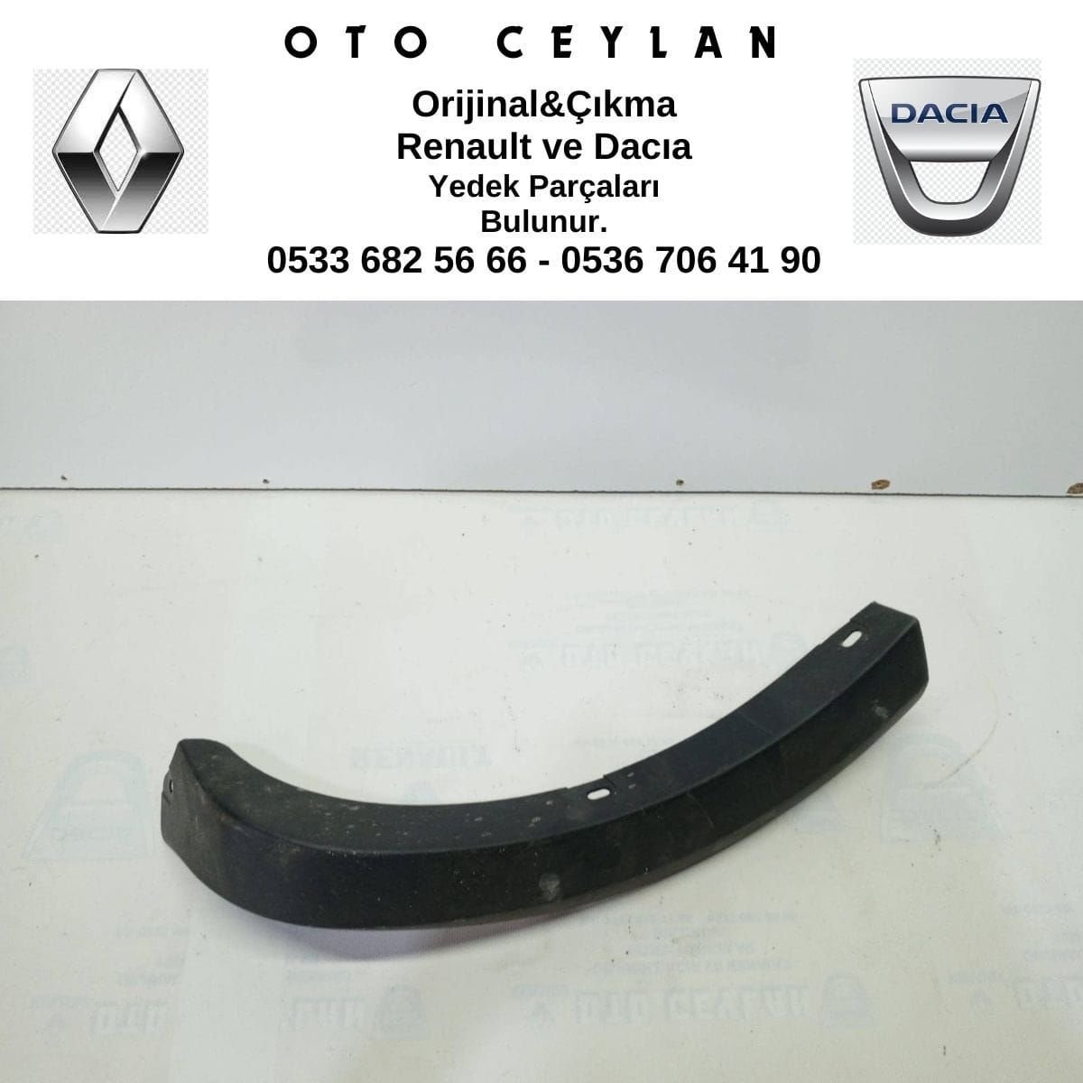 S50772238R Sandero Stepway Sol Arka Tampon Kaplaması Çıkma Orjinal