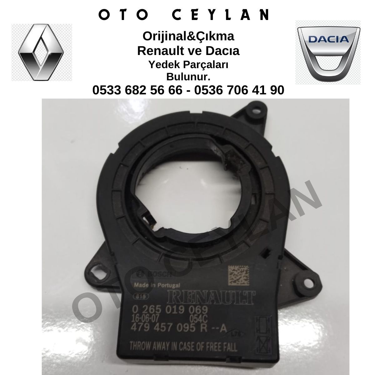 479457095R Clio 4 Direksiyon Kolon Açı Kaptörü Orijinal Çıkma