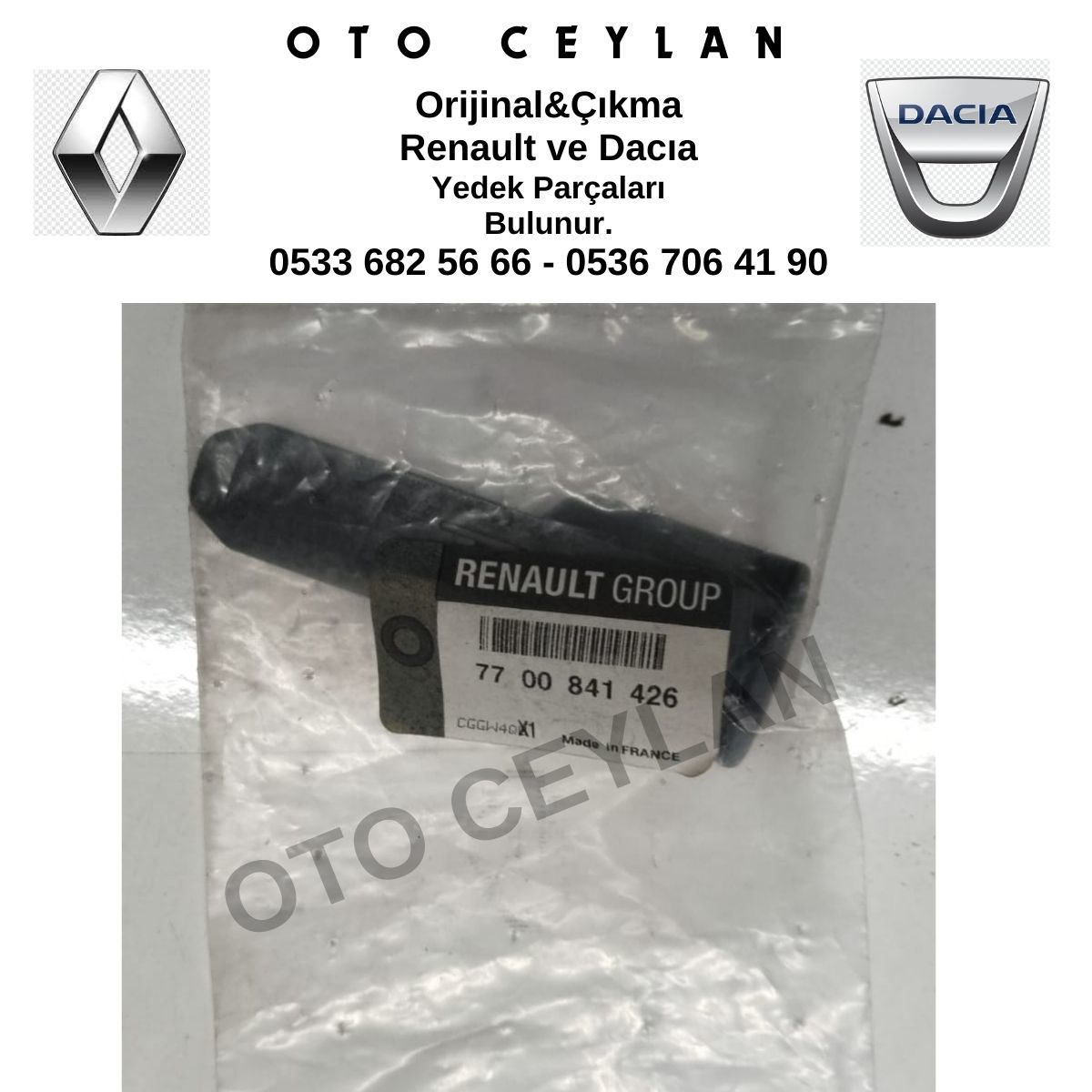 7700841426 Megane Arka Cam Perde Agrafı Sıfır Orijinal