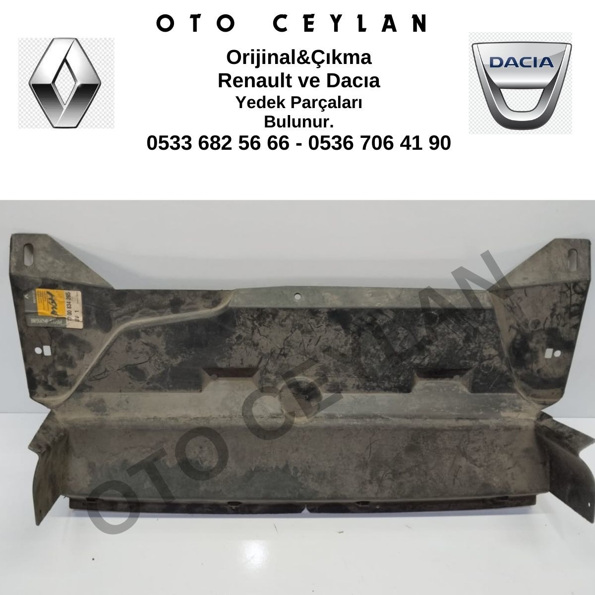 7700834265 Megane Tampon Alt Muhafaza Koruma Plastiği Sıfır Orijinal