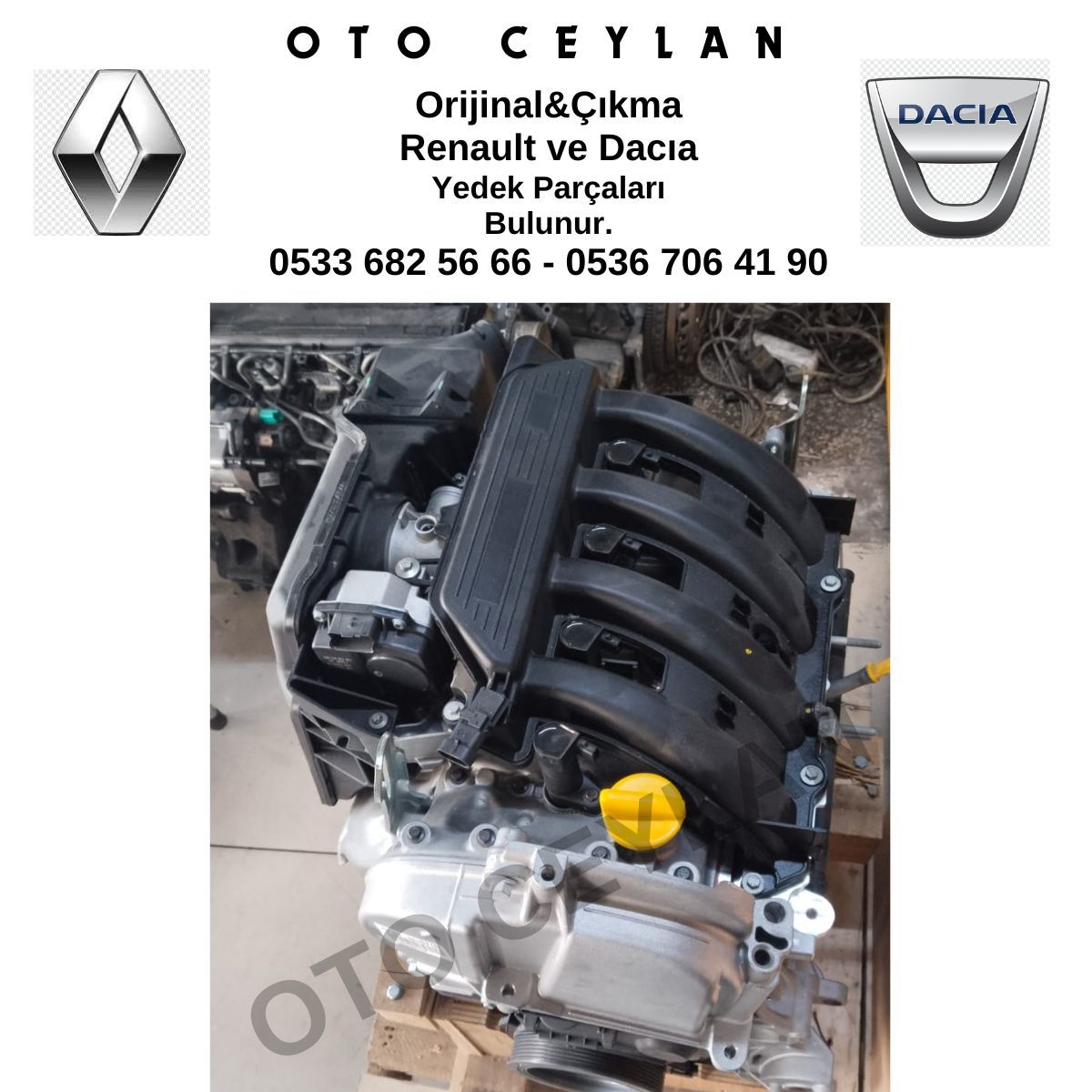 Motor Komple K4M 100016571R Sıfır Orijinal