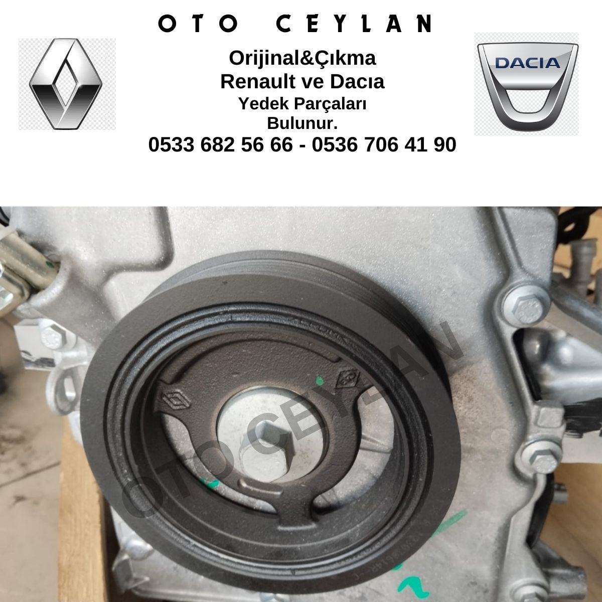 123038614R Symbol Sandero 2 Clio 4 Krank Kasnağı Sıfır Orijinal