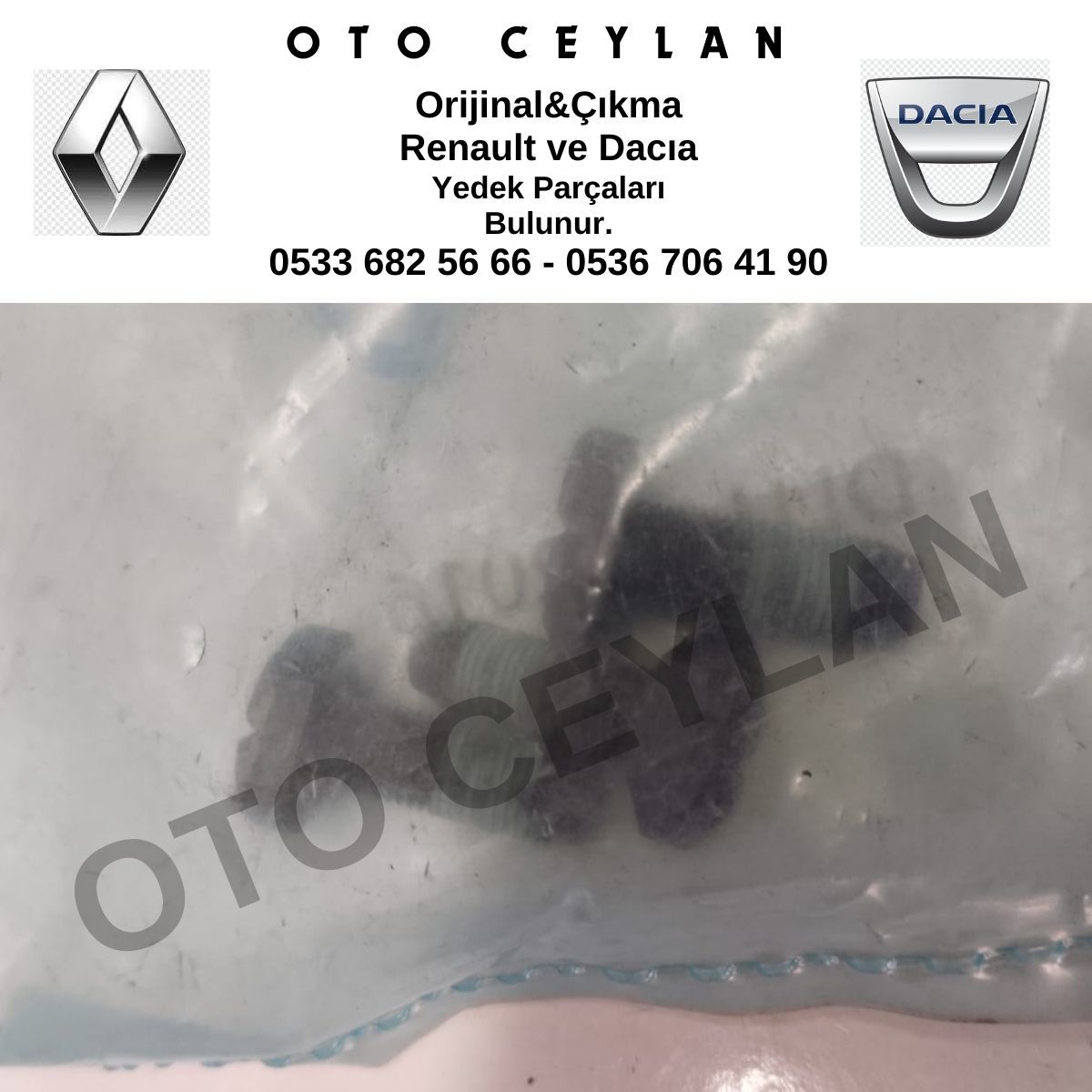 7700854191 Dacia X75 Volant Civatası D4F E7J K7J K4M Sıfır Orijinal
