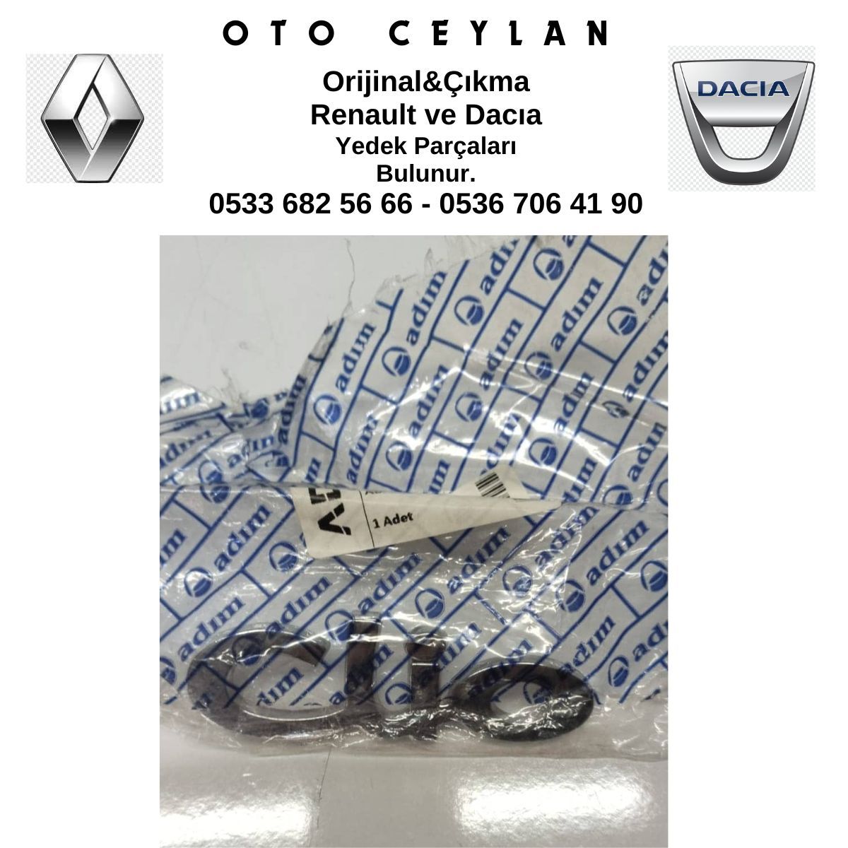 ERMAK-527009 Clio Arka Yazı Sıfır Yan Sanayi