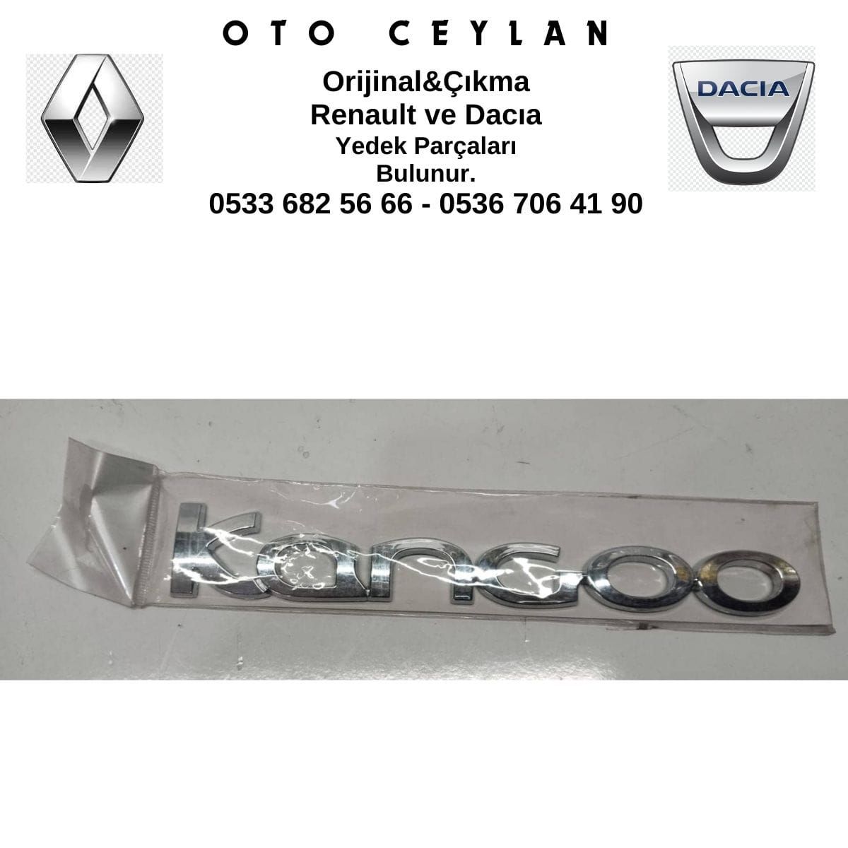 ERMAK-527177 Kangoo Arka Yazı Sıfır Yan Sanayi