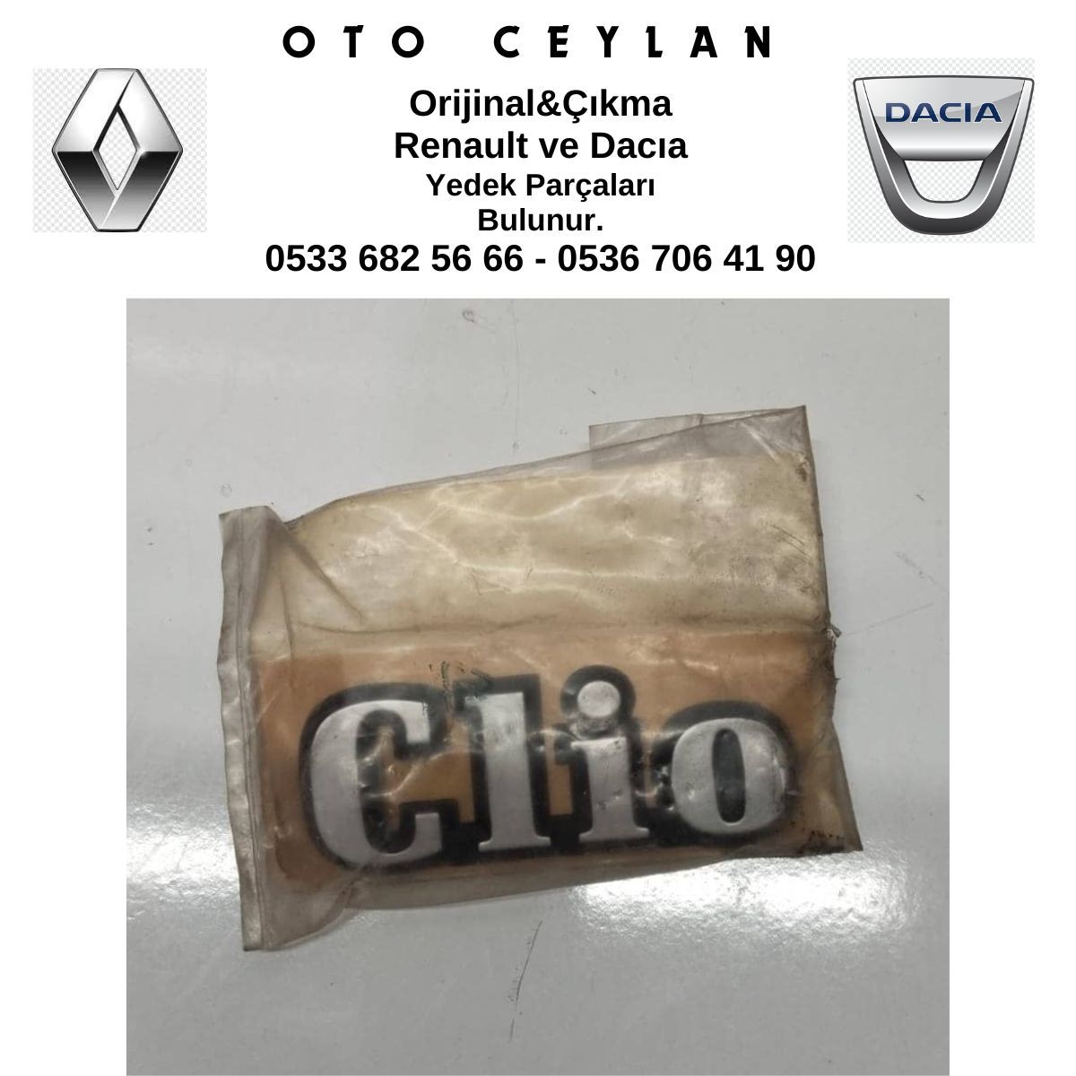 7700816431 Clio Arka Yazı Sıfır Orjinal