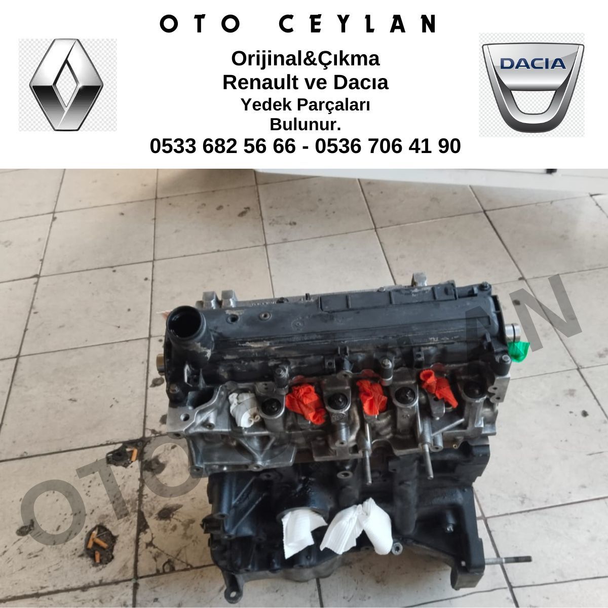 Logan Clio Önden Marşlı Motor Euro 4 Sıfır Rektifiyeli Al Tak