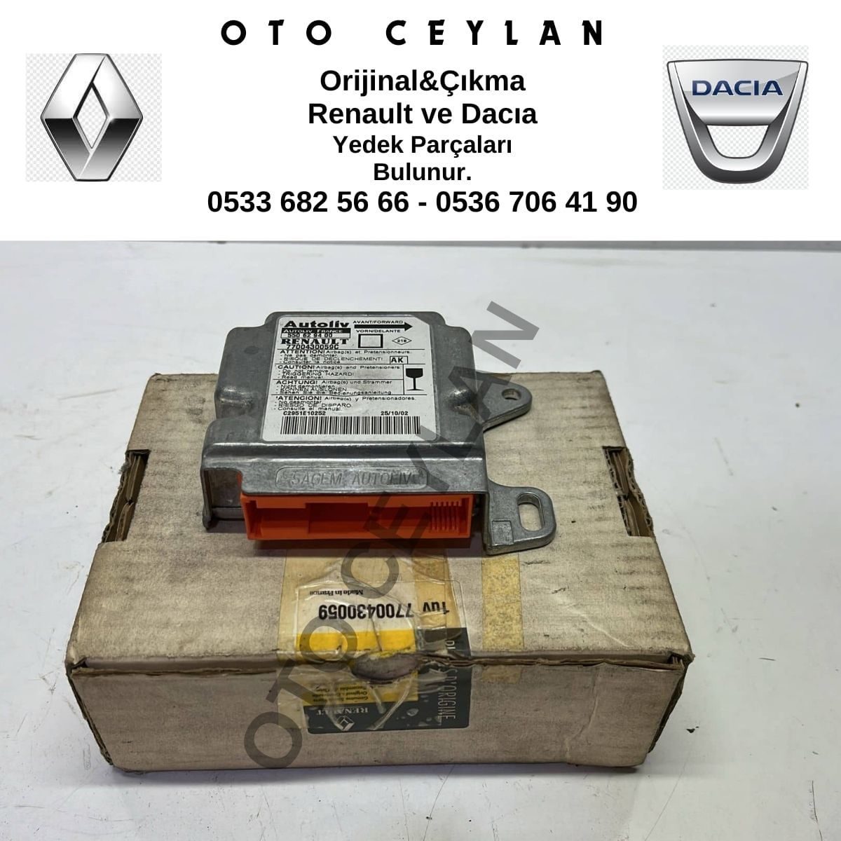 7700430059 Megan 1 Aırbag Beyni Sıfır Orijinal