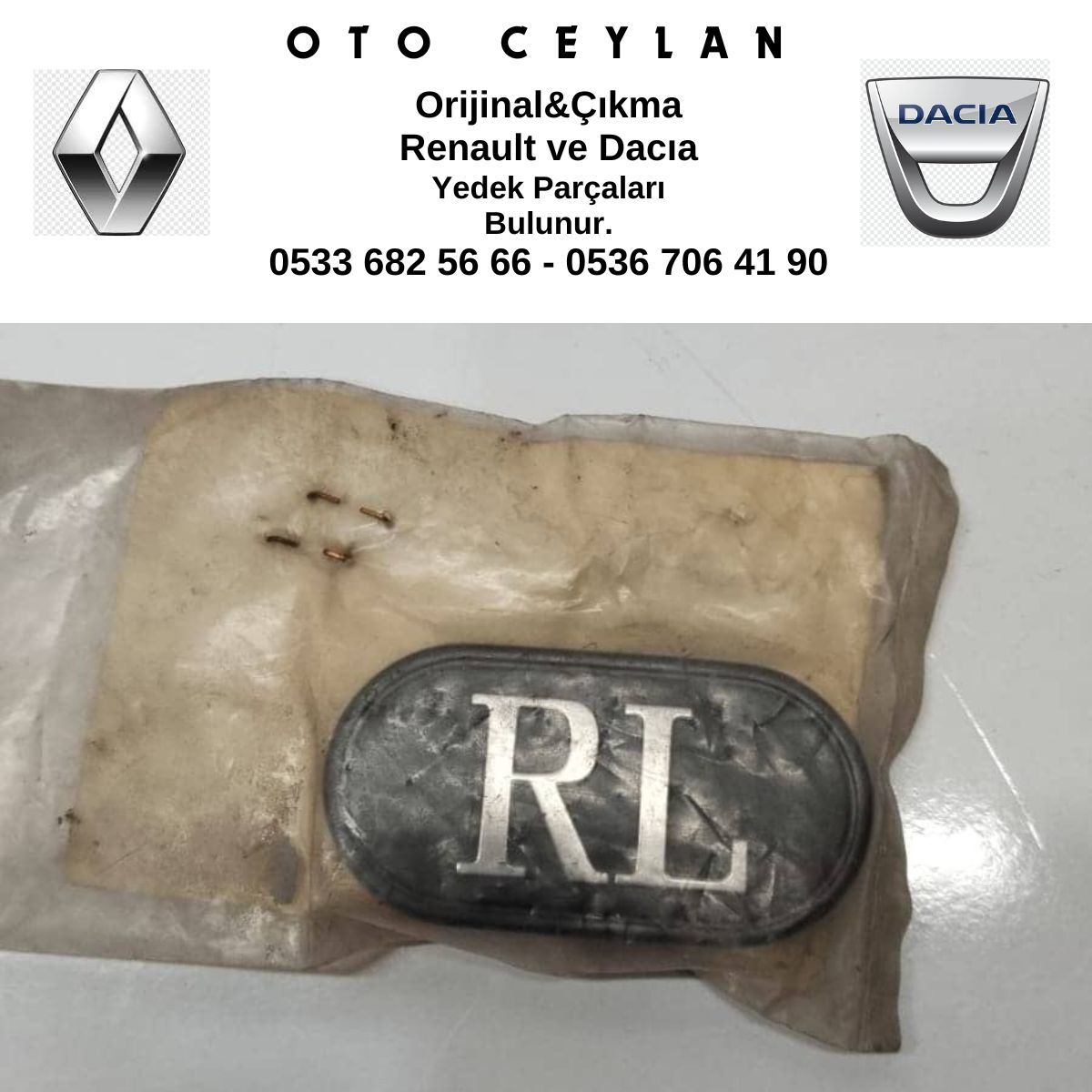 7700823982 Clio 1 RL Yazısı Sıfır Orjinal
