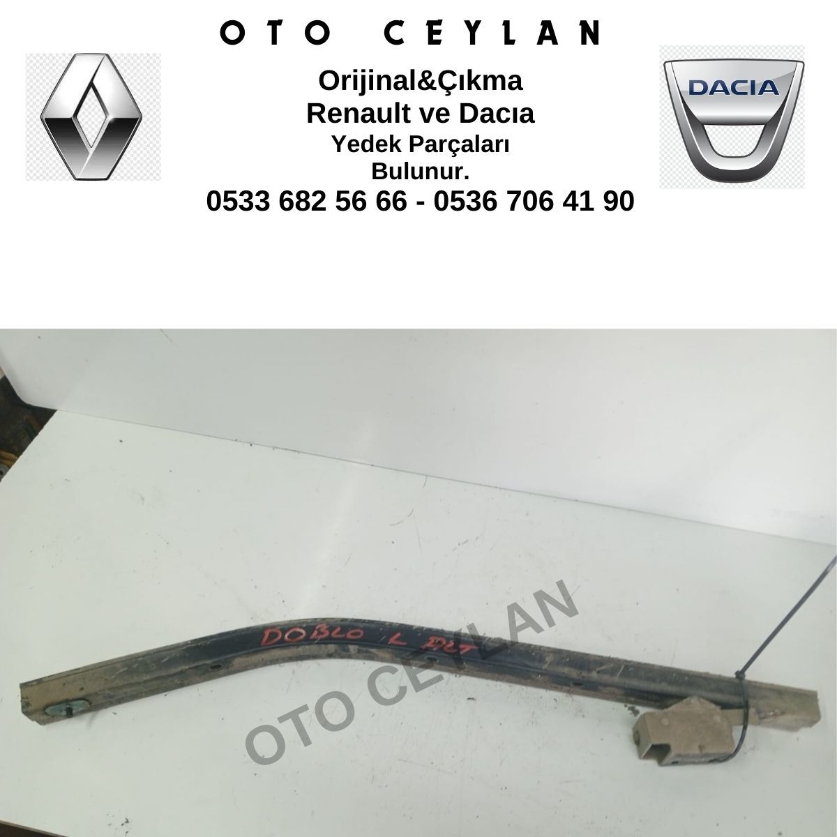 Doblo Sol Alt Ray Kızağı Orijinal Çıkma