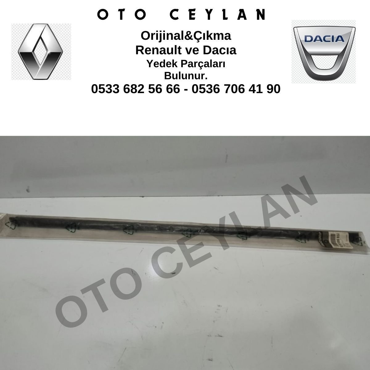 8200695932 Clio Symbol Sağ Ön Kapı Cam Dış Kenar Fitili Sıfır Orijinal