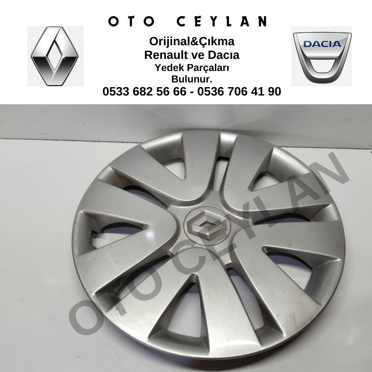 403150026R Megane 3 Fluence Jant Kapağı 15İnc Orijinal Çıkma