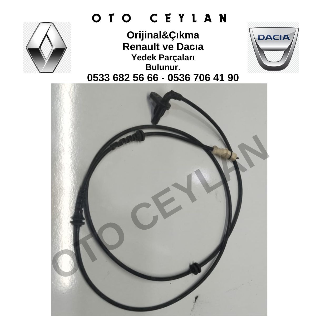 479001745R Clio 2 Symbol Thalia Arka Sağ ABS Kablosu Sensörü (2009 2012) Orijinal Çıkma