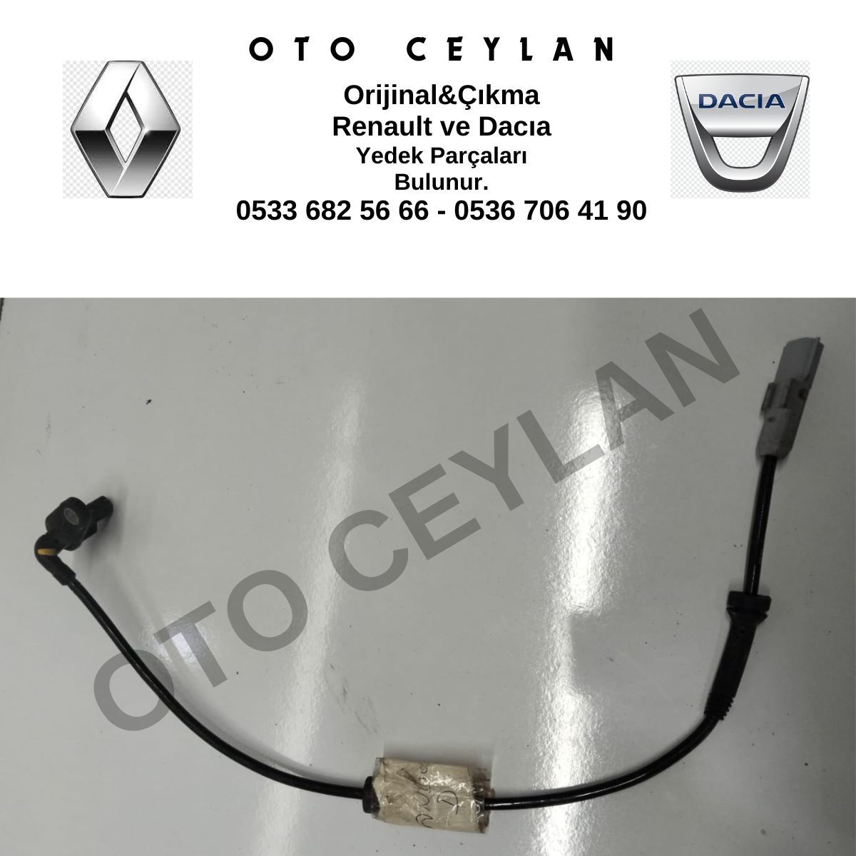 479007700R 479009767R Lodgy Dokker Symbol Arka Sağ ABS Sensörü Orijinal Çıkma