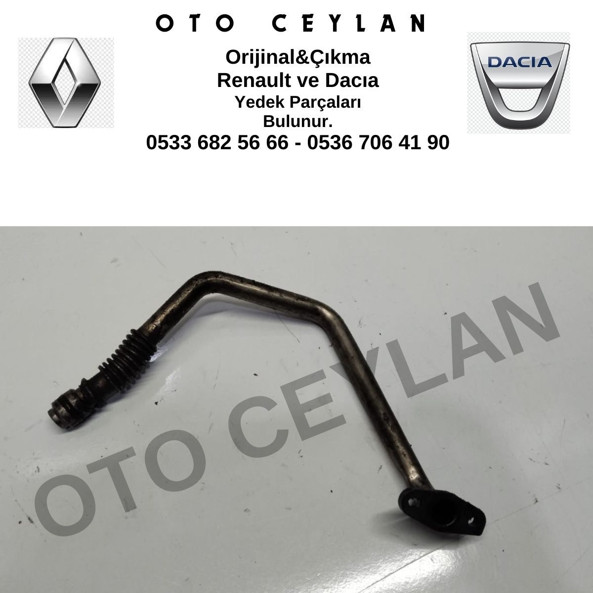 Renault Turbo Yağlama Borusu Orijinal Çıkma