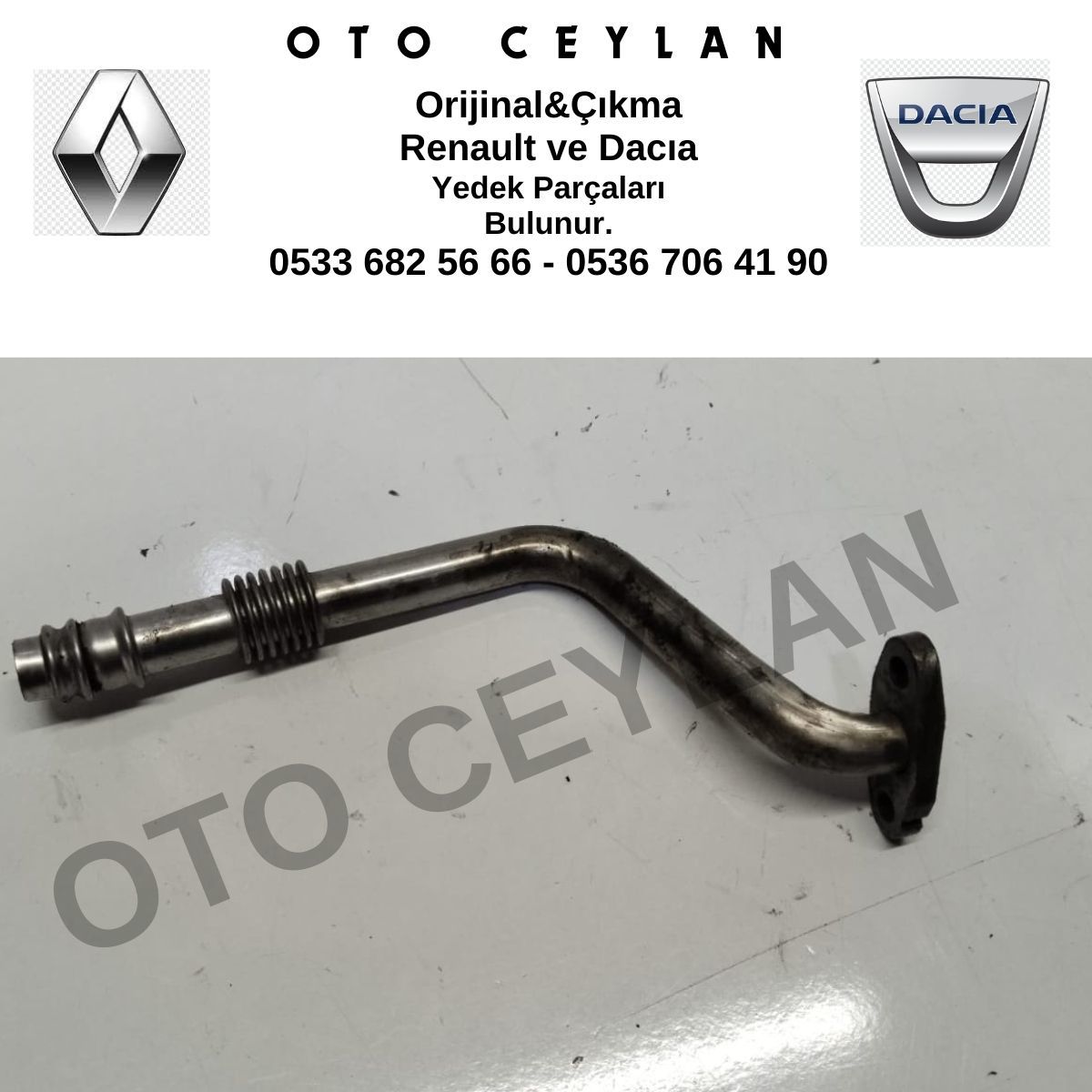 Renault Turbo Yağlama Borusu Orijinal Çıkma