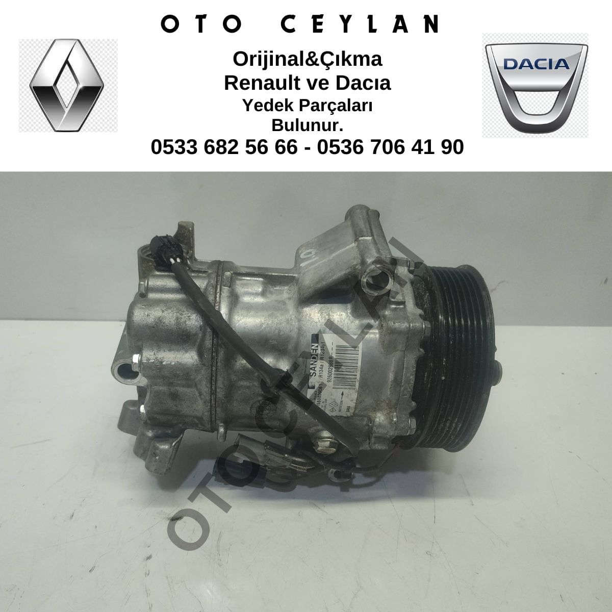926008955R Clıo 5 Klima Kompresörü Çıkma Orijinal