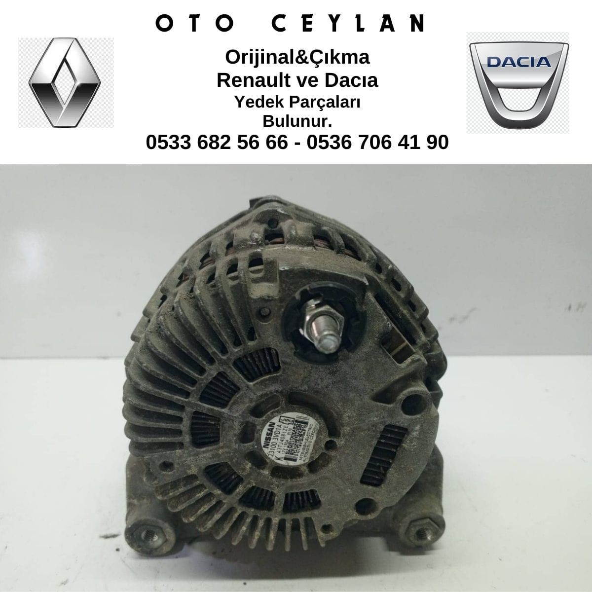 231003VD1A Nissan Juke Şarz Dinamosu Çıkma Orijinal