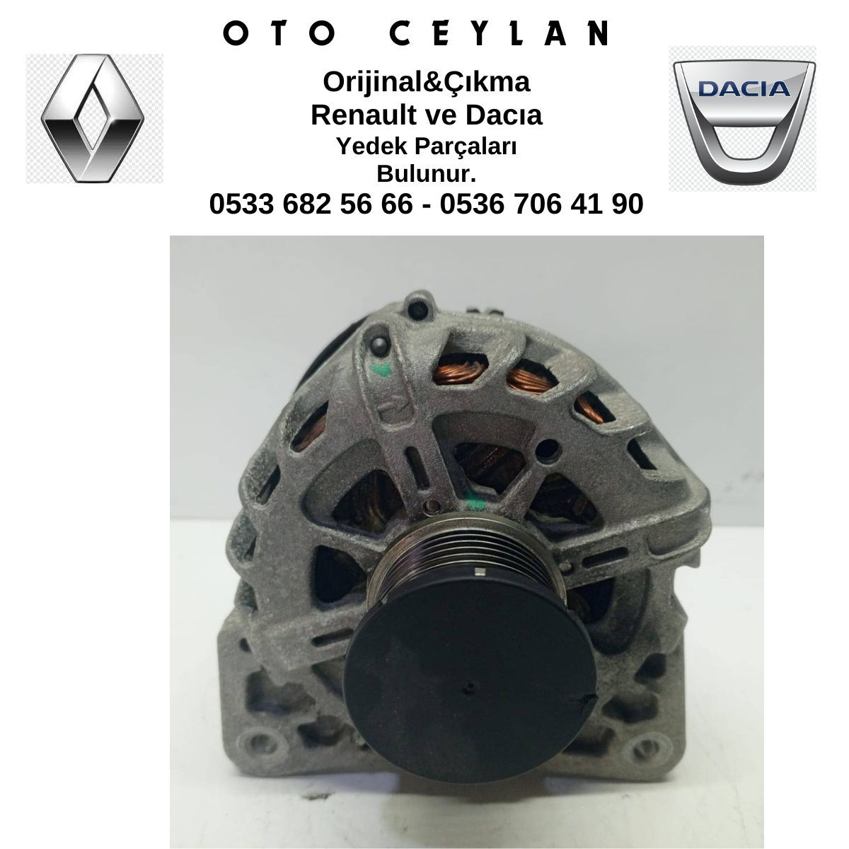 231008040R Megan 4 Şarz Dinamosu Çıkma Orijinal