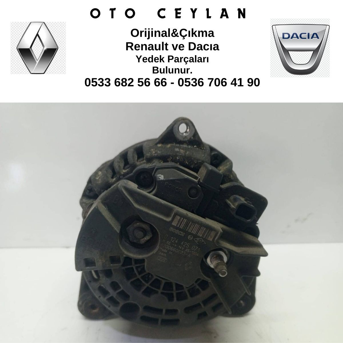 8200660033 Clıo 3 Şarz Dinamosu Çıkma Orijinal