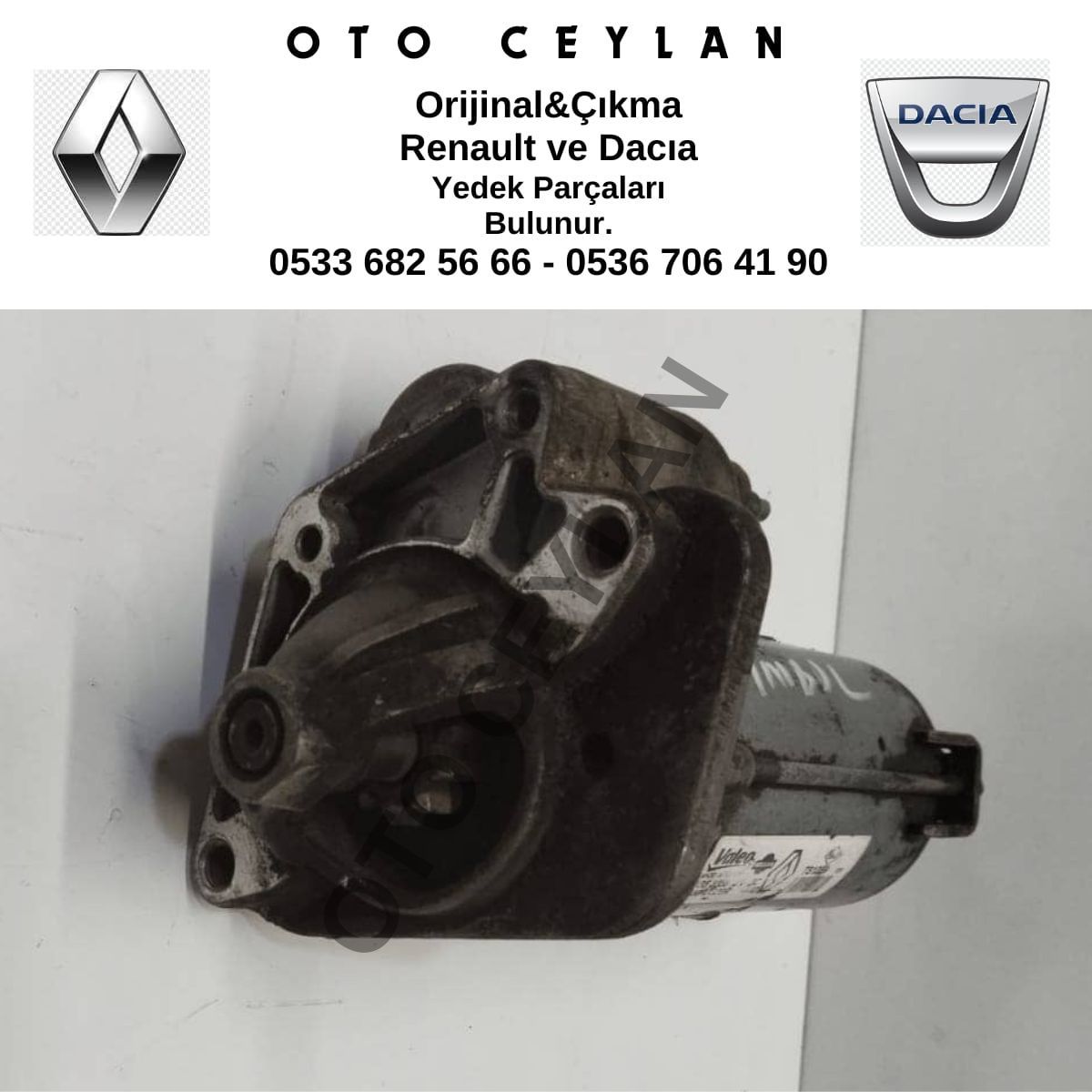 233003329R Megan 3 Fluence Marş Motoru Dinamosu Çıkma Orijinal