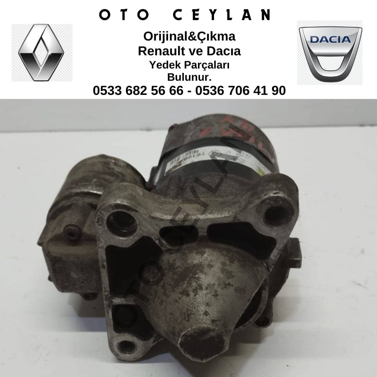7700104674 Megan 1 Marş Motoru Dinamosu Çıkma Orijinal