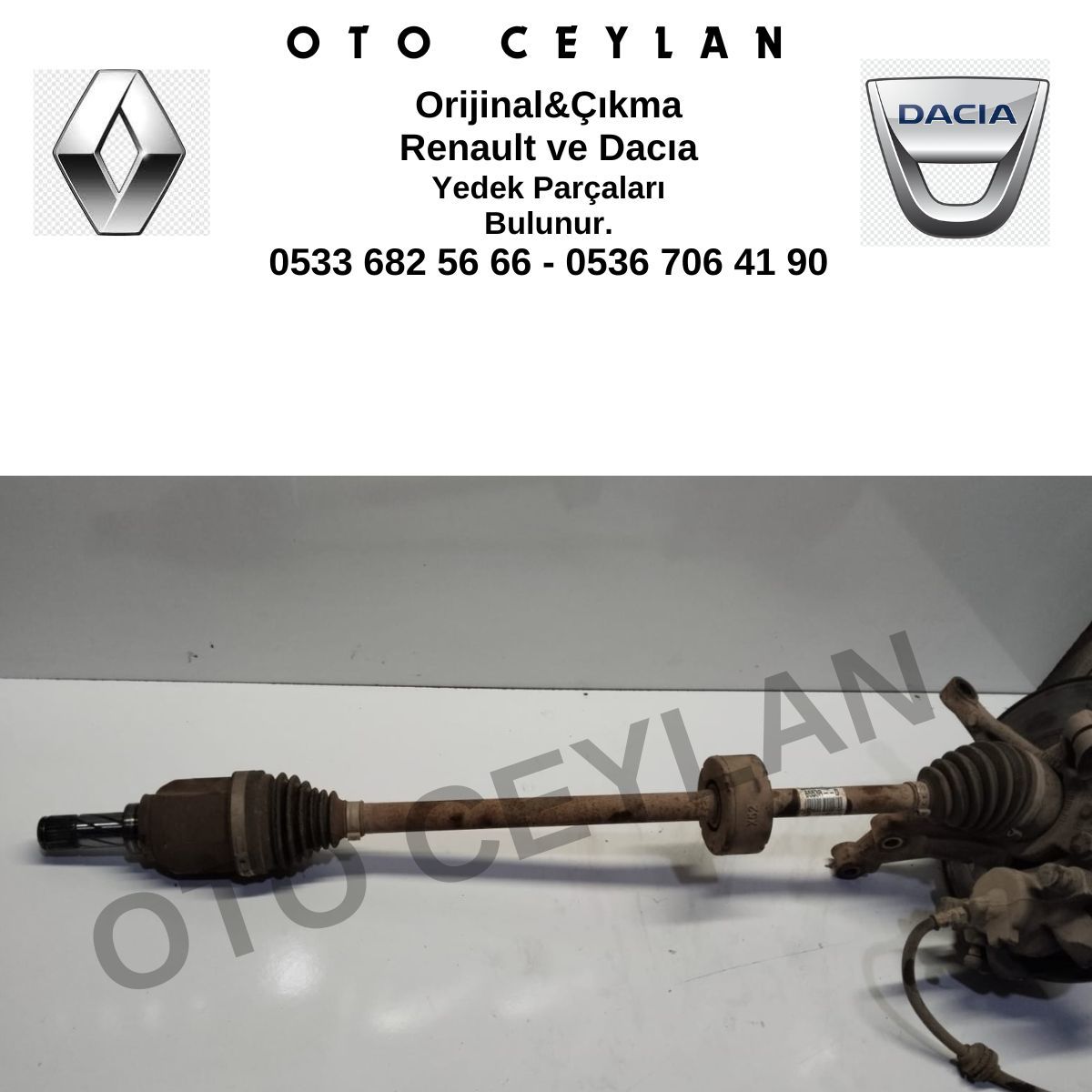391006553R Clio 2 Symbol Logan Sandero 2 Sağ Ön Aks Mekanik 5 Vites Orijinal Çıkma