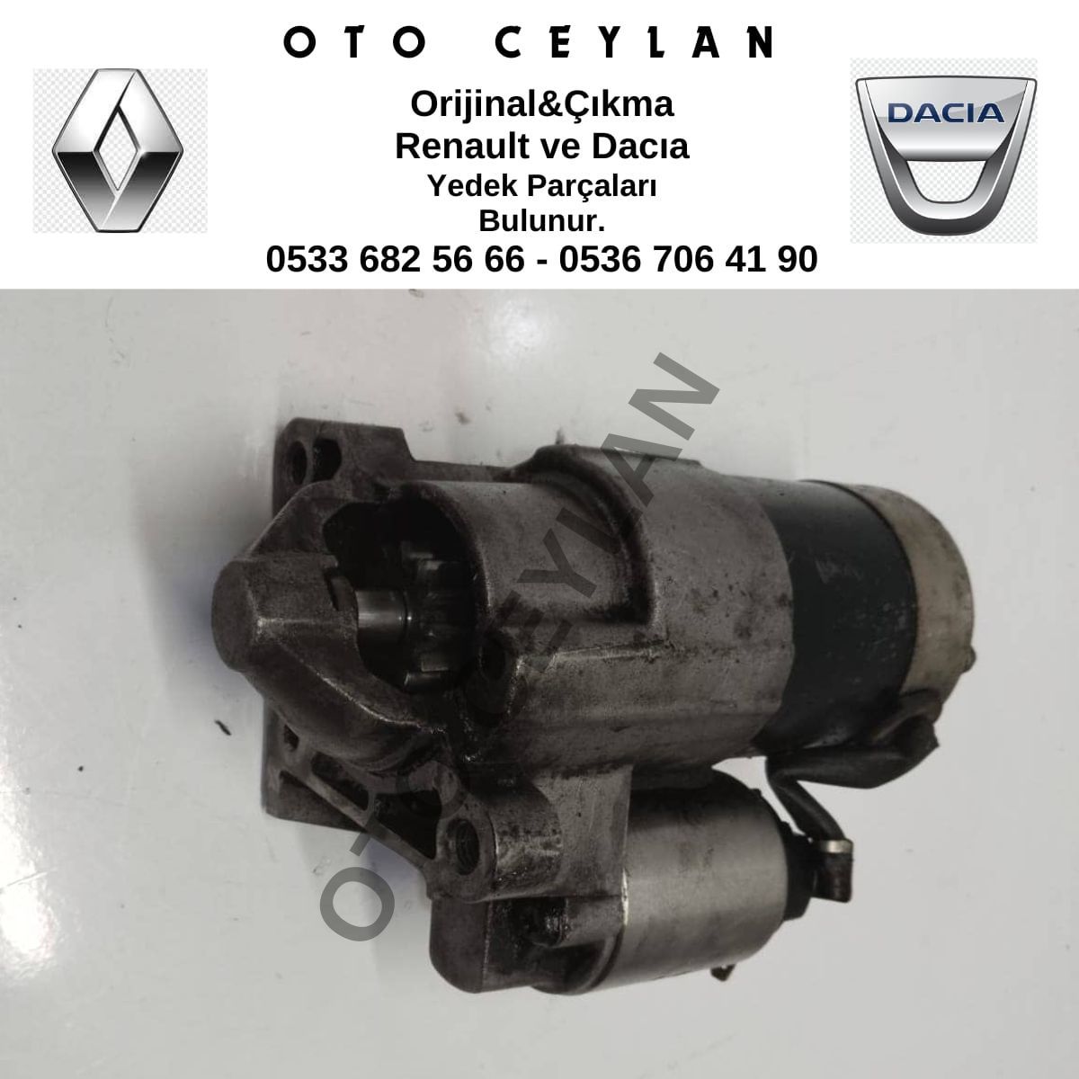 8200227092 Kangoo Clıo Marş Motoru Dinamosu Çıkma Orijinal