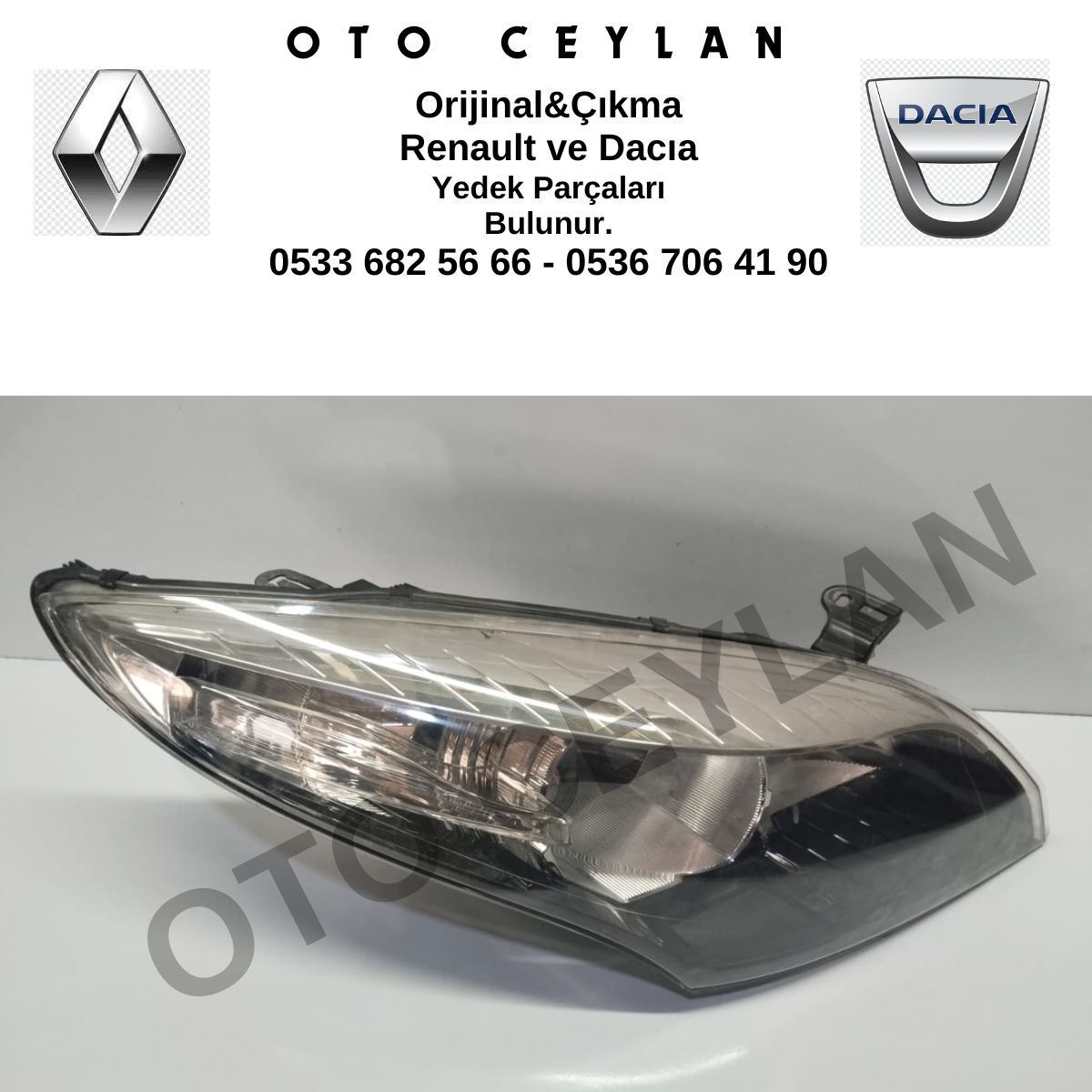 260101010R Megane 3 Far Orijinal Çıkma