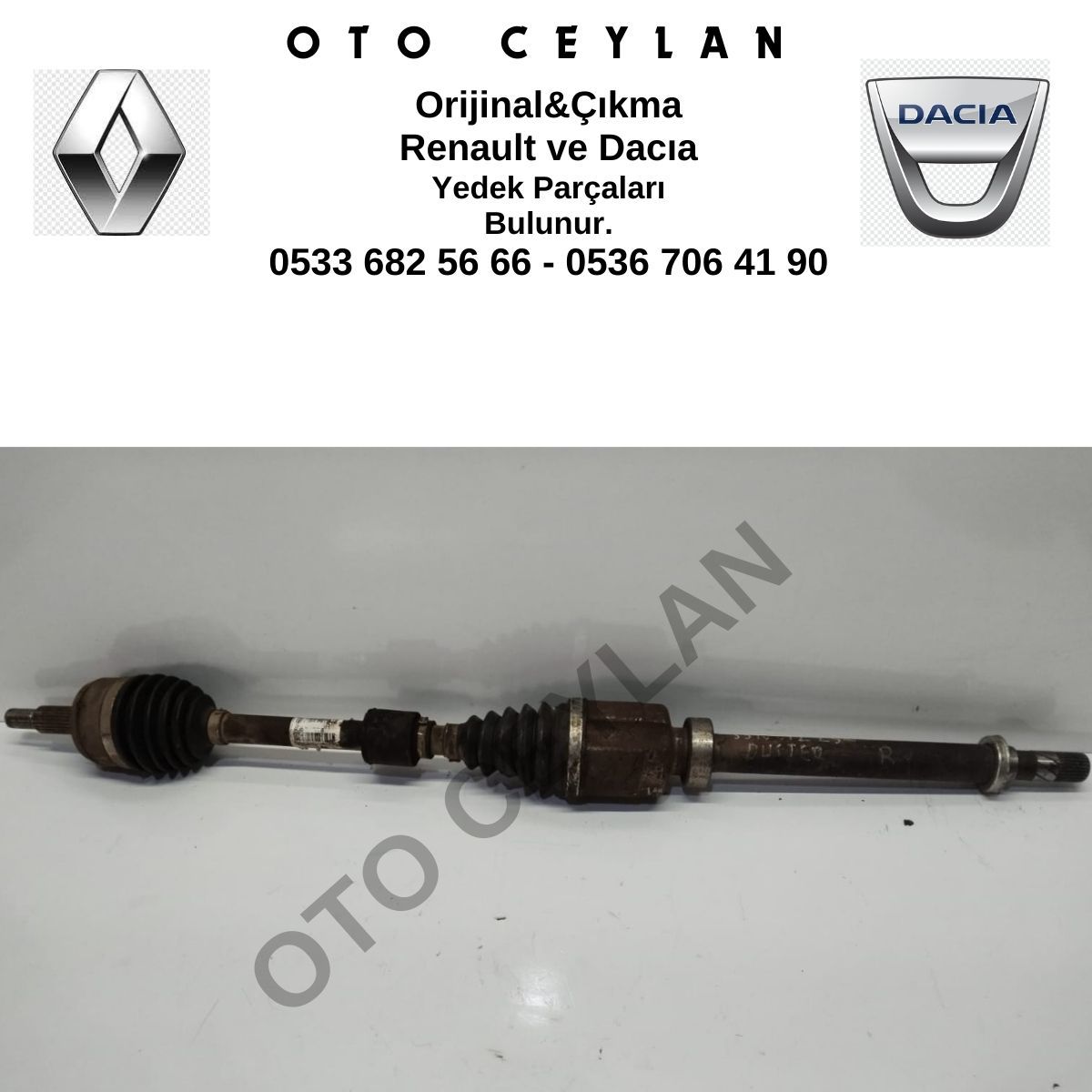 391001225R Duster 2 Sağ Ön Aks Orijinal Çıkma