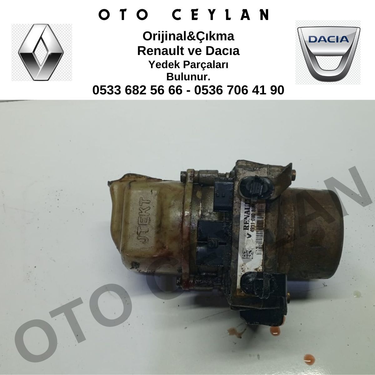 491108089R Logan MCV Direksiyon Pompası Elektrikli Orijinal Çıkma