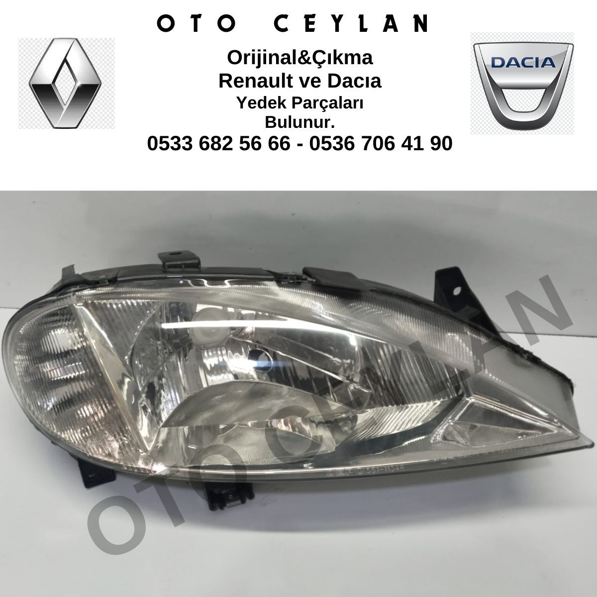 Depo 5511134LLDEM Megane Far Sağ Sıfır Yerli Üretim