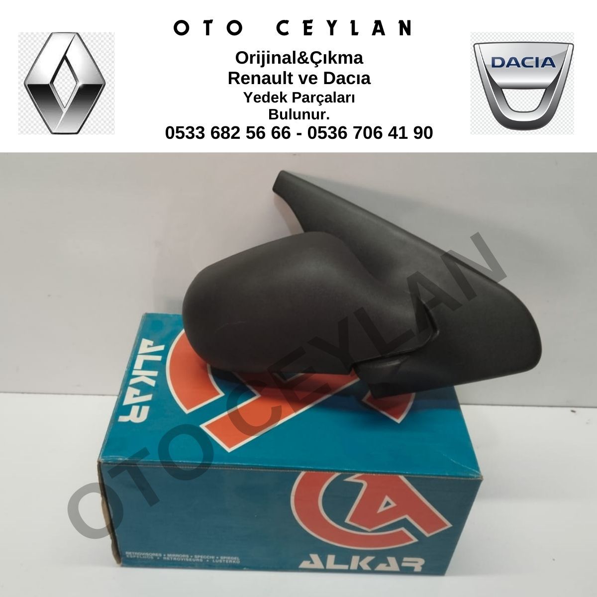 6165164 Clıo Dış Ayna Mekanik Dışbükey Sağ Sıfır Yerli Üretim