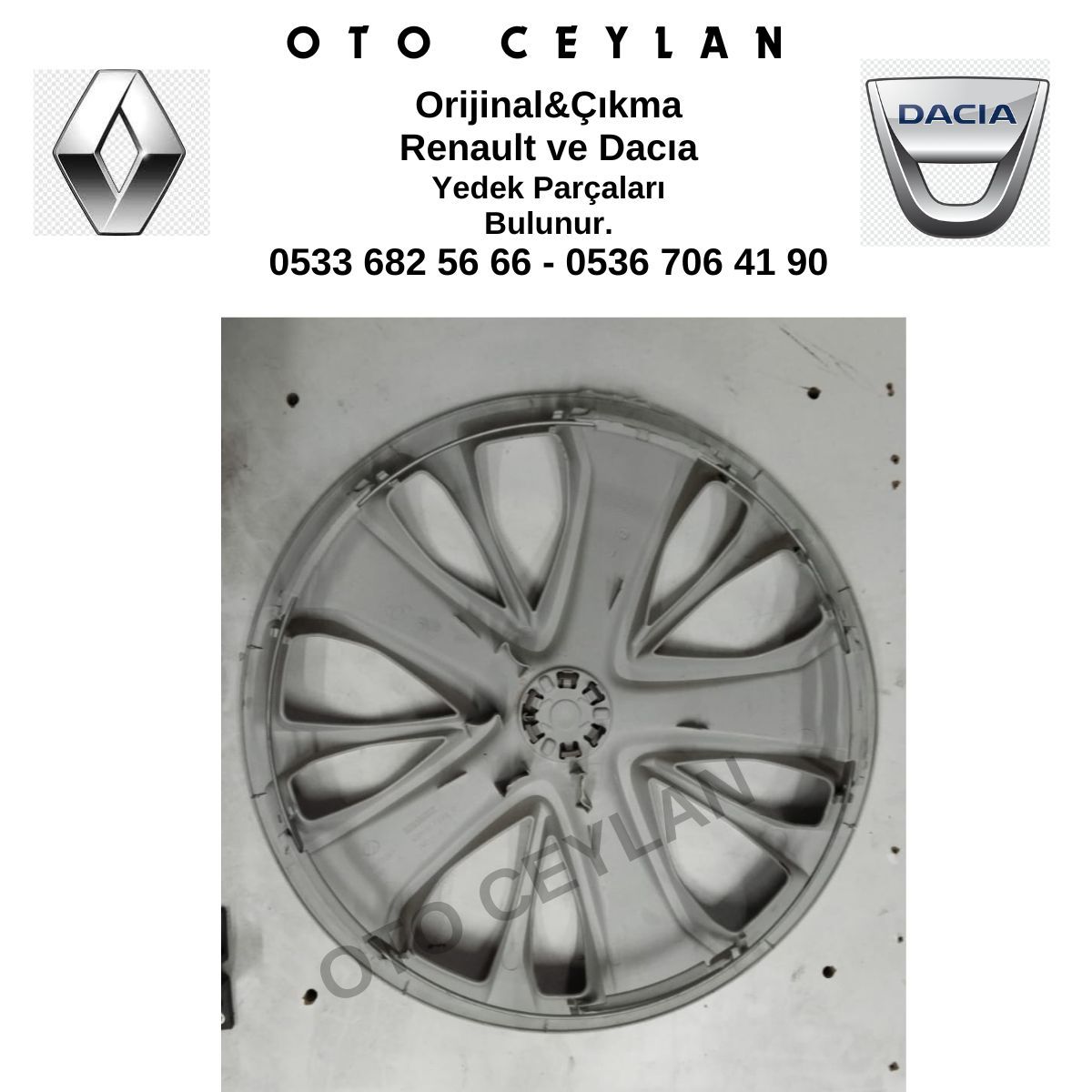 403157271R Clio 4 Jant Kapağı 15İnc Orijinal Çıkma
