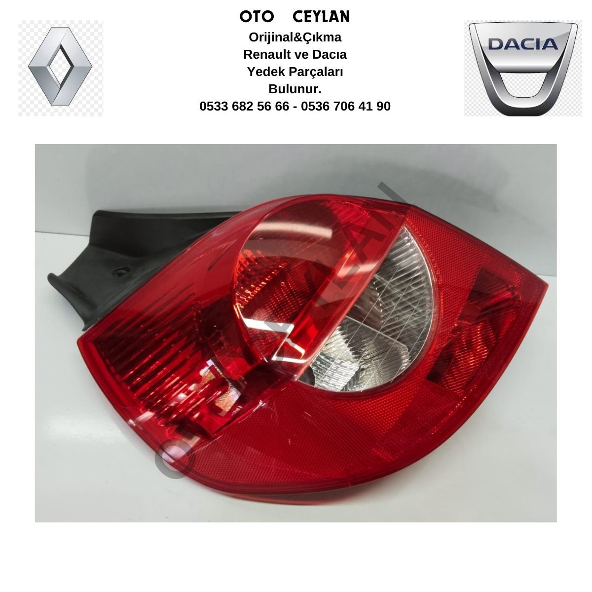 8200459962 Clio 3 Sol Stop Sıfır Orjinal (Cam Çatlak)