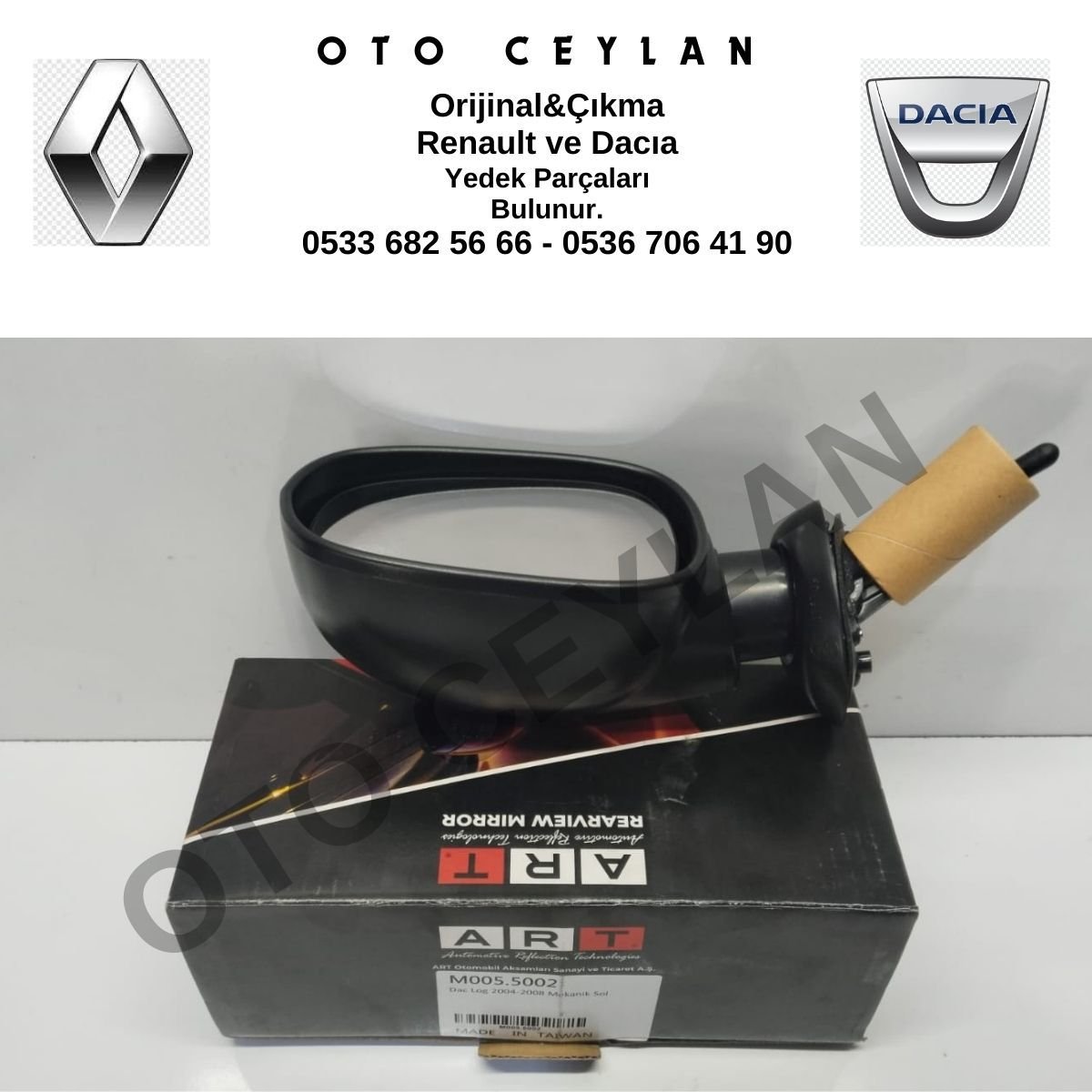 M005.5002 6001546989 Logan Dış Dikiz Aynası Sol Mekanik Sıfır Art Marka İthal